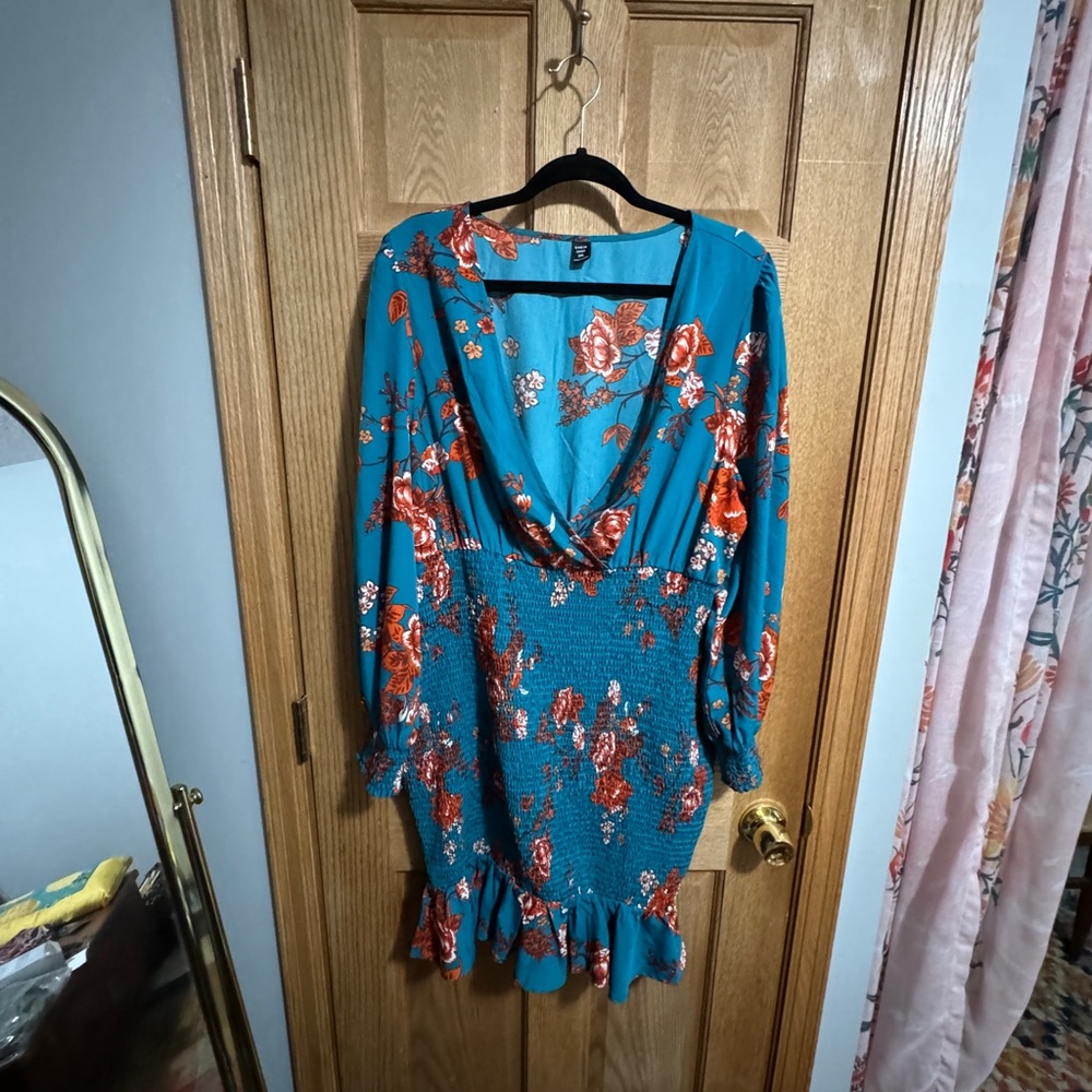 SHEIN Blue Floral Dress